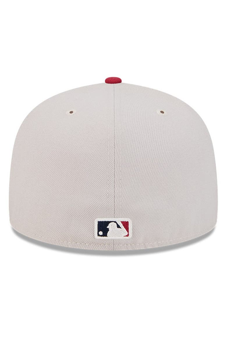 Men's New Era Khaki/Red Athletics 2024 Fourth of July 59FIFTY Fitted Hat, Alternate, color, Khaki