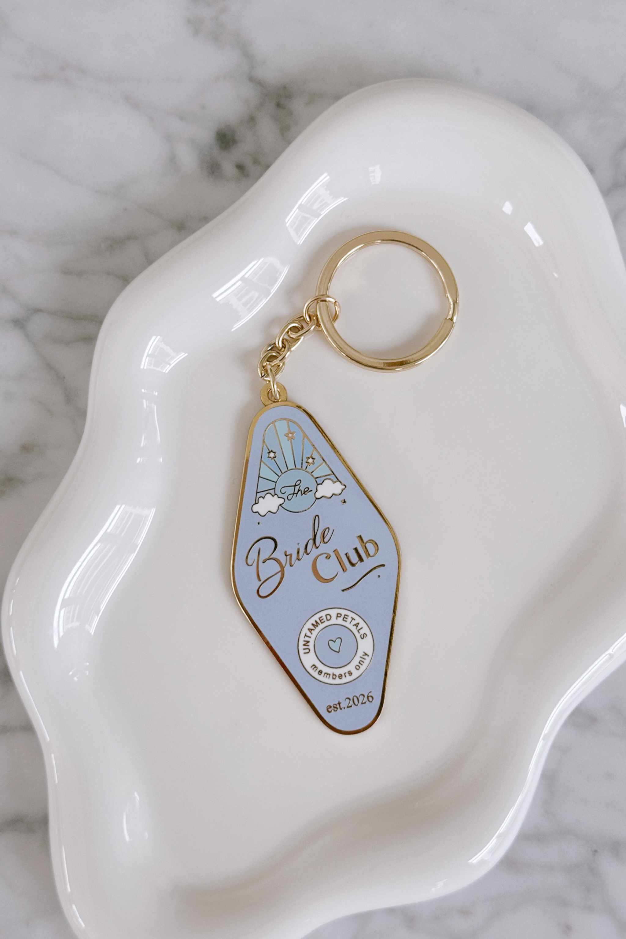 Bride Club Keychain, Alternate, color, Blue