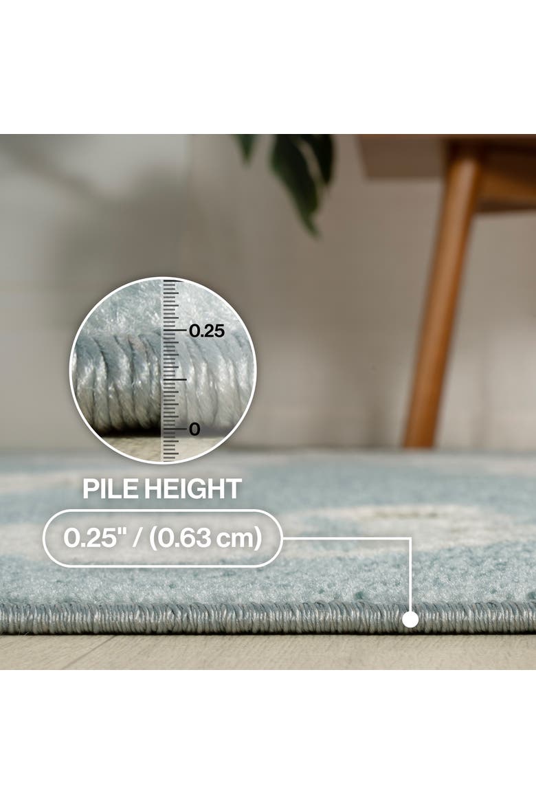 Hedwig High-Low Youth Cloud Scandi Indoor/Outdoor Area Rug, Alternate, color, Blue/Ivory