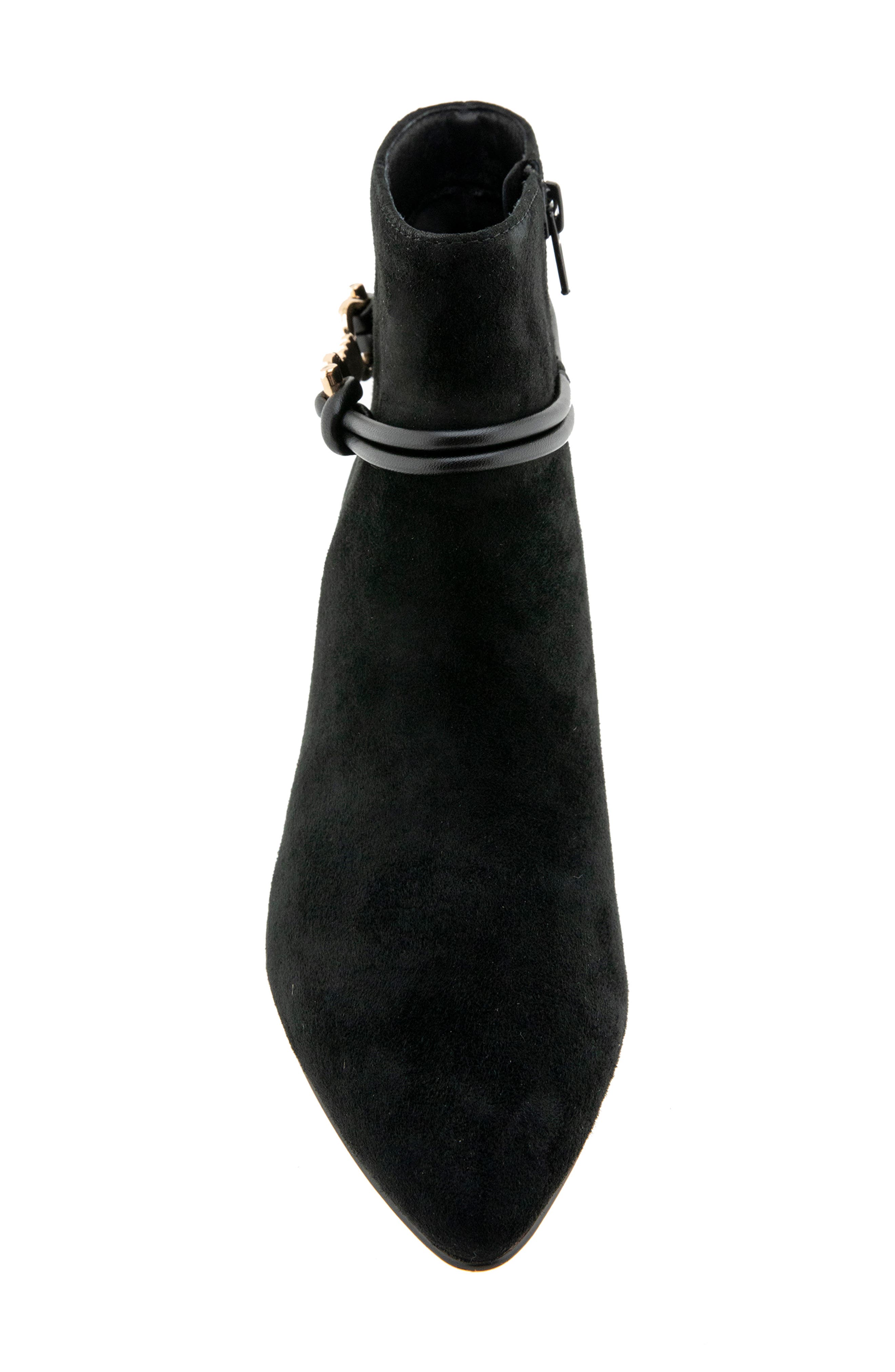 Wrenna Pointed Toe Bootie, Alternate, color, BLACK SUEDE