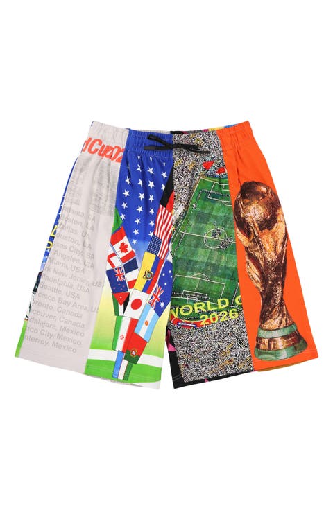 World Cup Drawstring Cotton Shorts