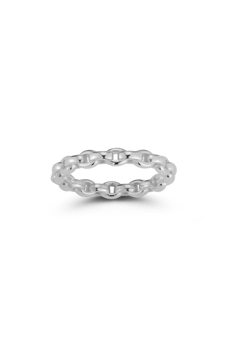 CHLOE AND MADISON Link Ring, Main, color, Silver