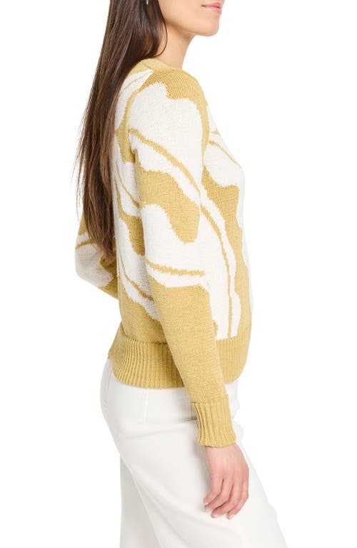 Nic + Zoe Nic+zoe Shadow Reef Sweater In Yellow Multi