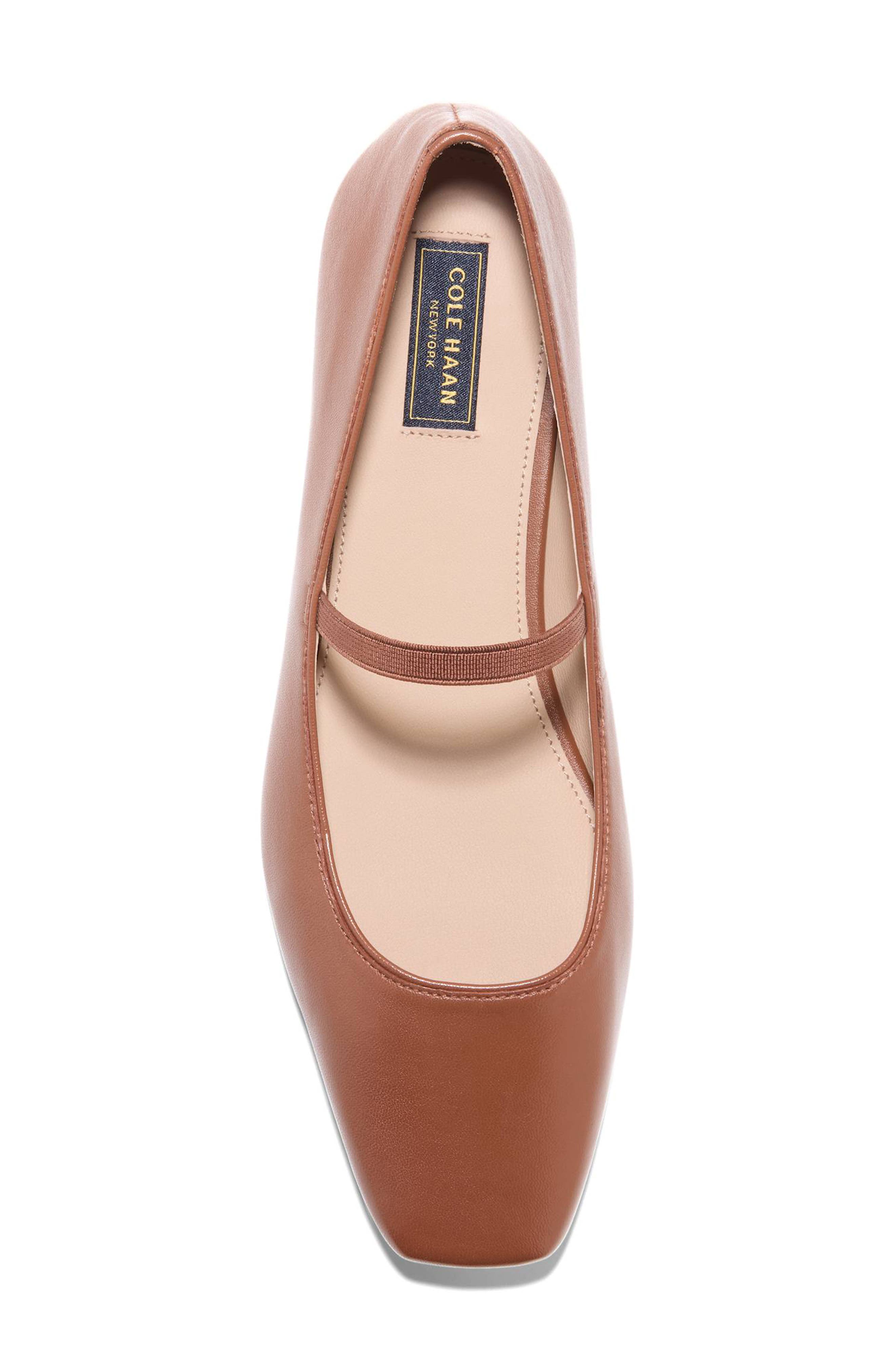 Bridget Mary Jane Flat, Alternate, color, DARK SEQUOIA LEATHER