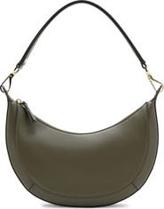 MANGO Oval Faux Leather Shoulder Bag