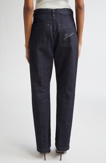 デニム・ジーパン JACQUEMUS WOMEN Le De-Nimes Norma Jeans Navy Blue JACQUEMUS WOMEN Le De-Nîmes Norma Jeans Navy Blue