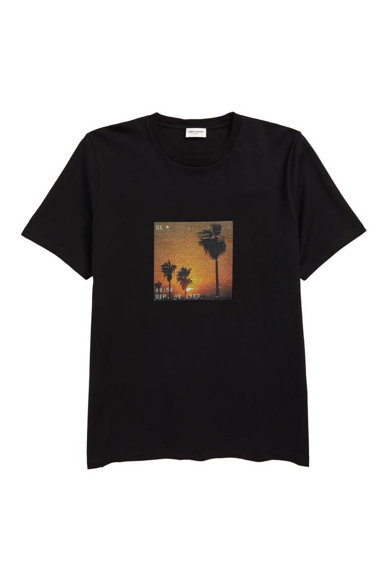 Men's VHS Sunset Graphic Tee, Main, color, NOIR/ MULTICOLOR