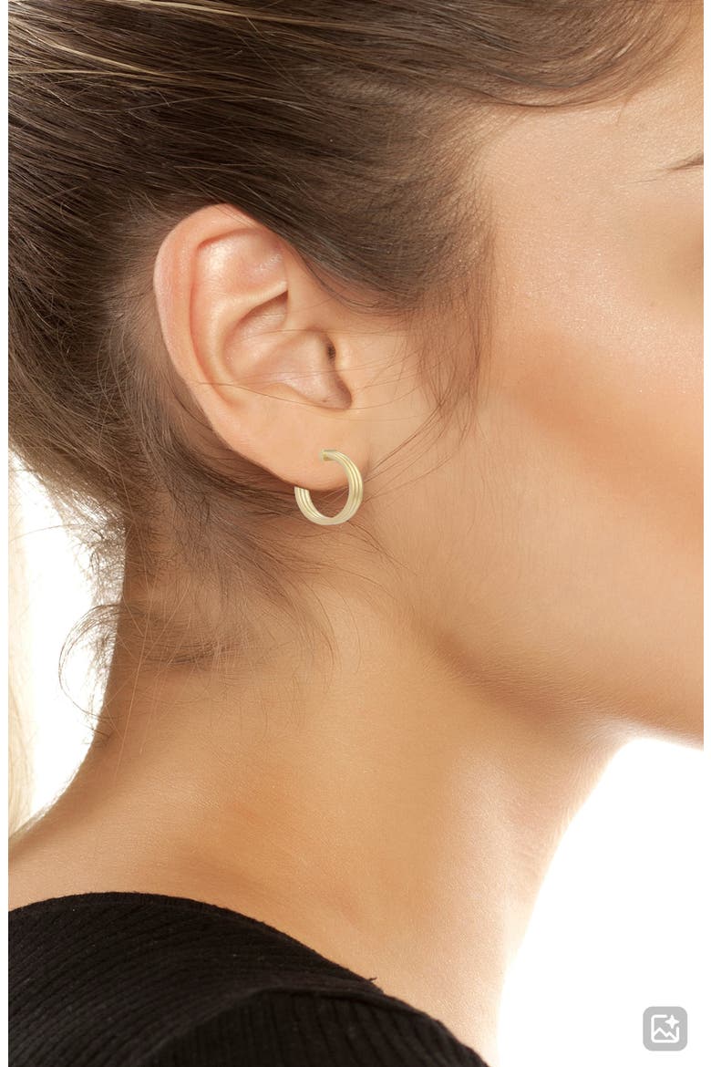 Tube Hoop Earrings, Alternate, color, VINTAGE GOLD