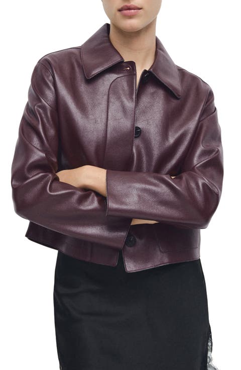 Sabina Faux Leather Jacket (Regular & Plus)