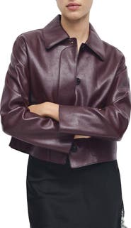 MANGO Sabina Faux Leather Jacket