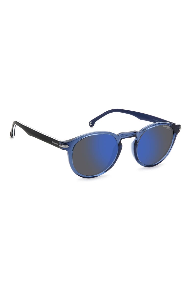 Gender Inclusive 50mm Round Sunglasses, Alternate, color, BLUE