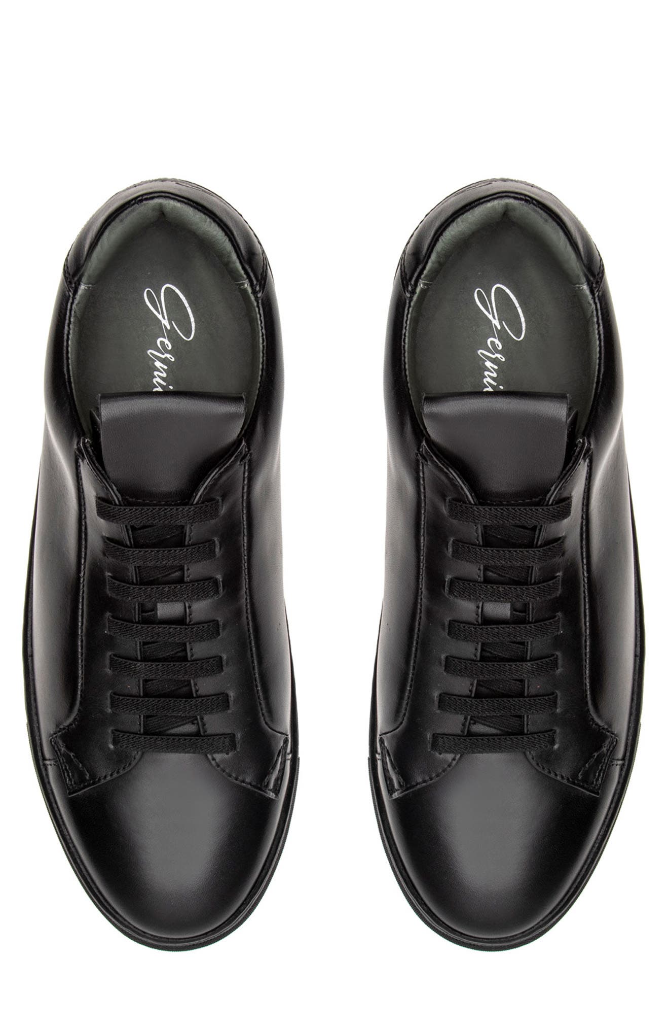 36S Low Top Sneaker, Alternate, color, BLACK NAPA