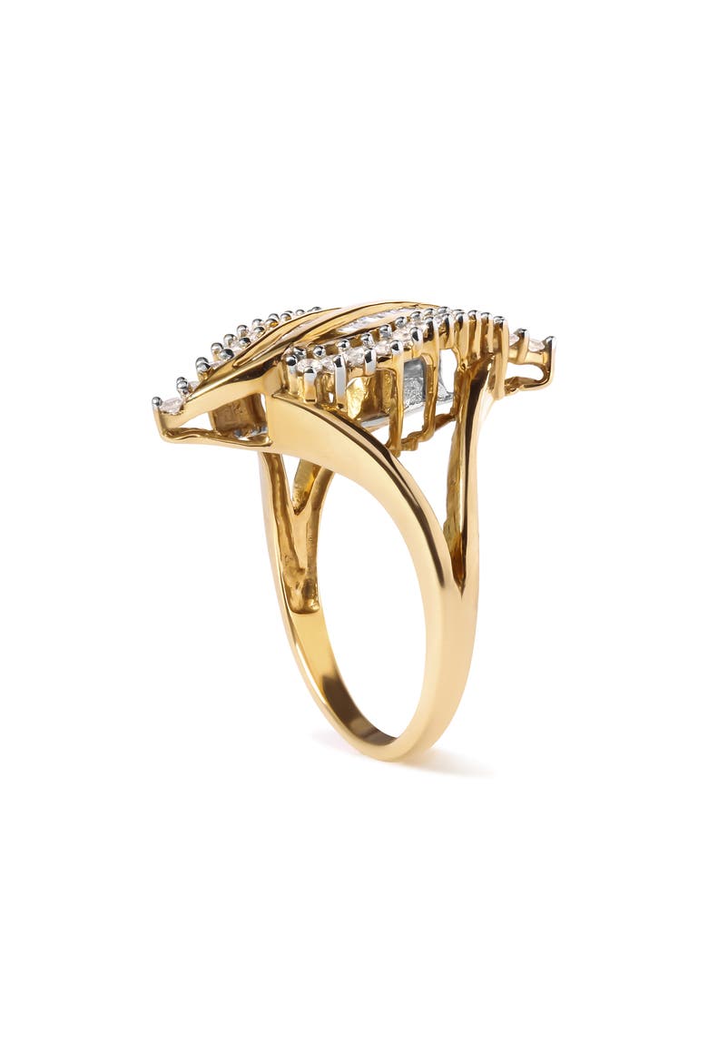 10K Yellow Gold 1/2 Cttw Diamond Cocktail Ring, Alternate, color, Yellow