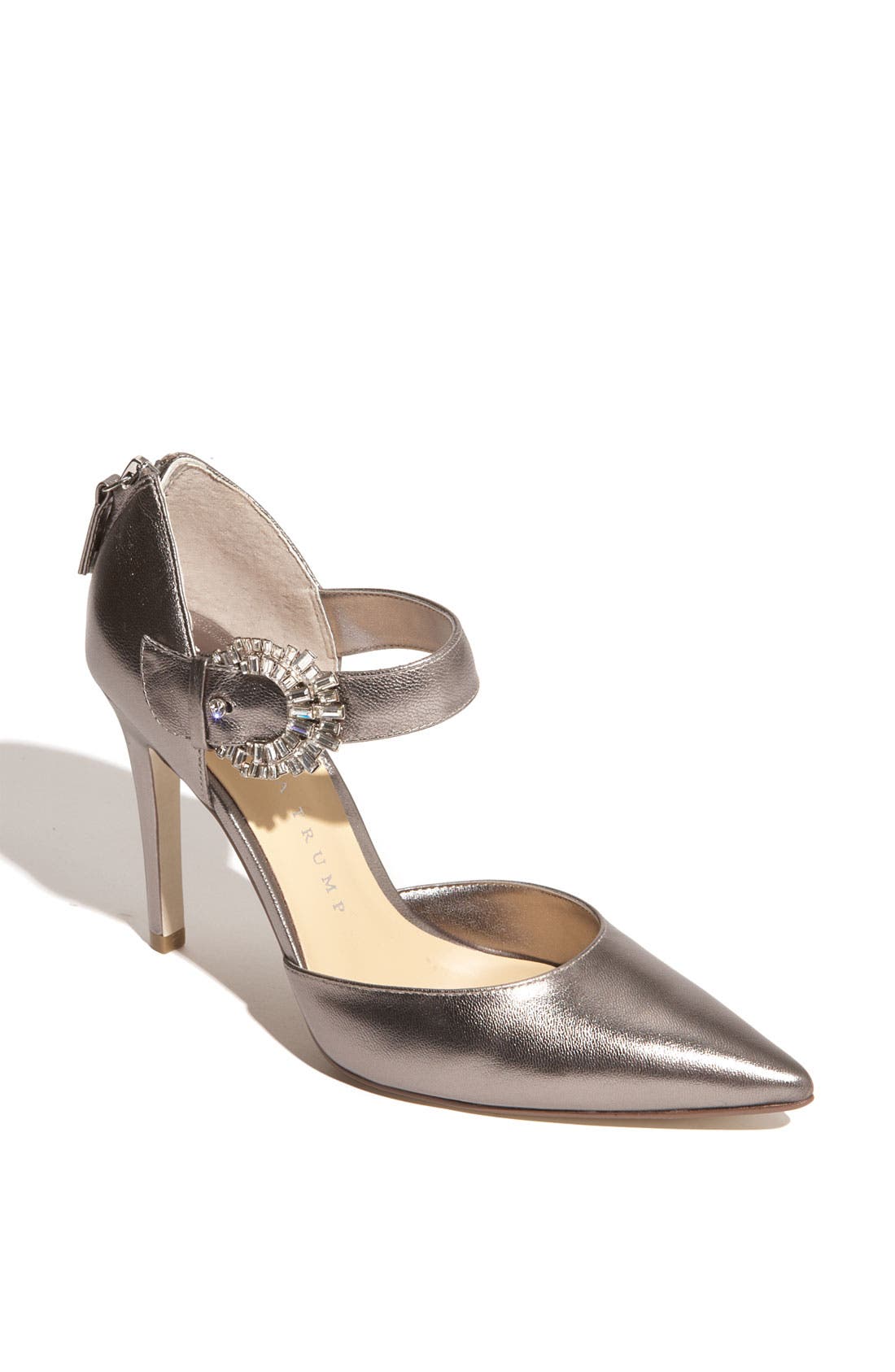 'Gloree' Pump, Main, color, PEWTER LEATHER