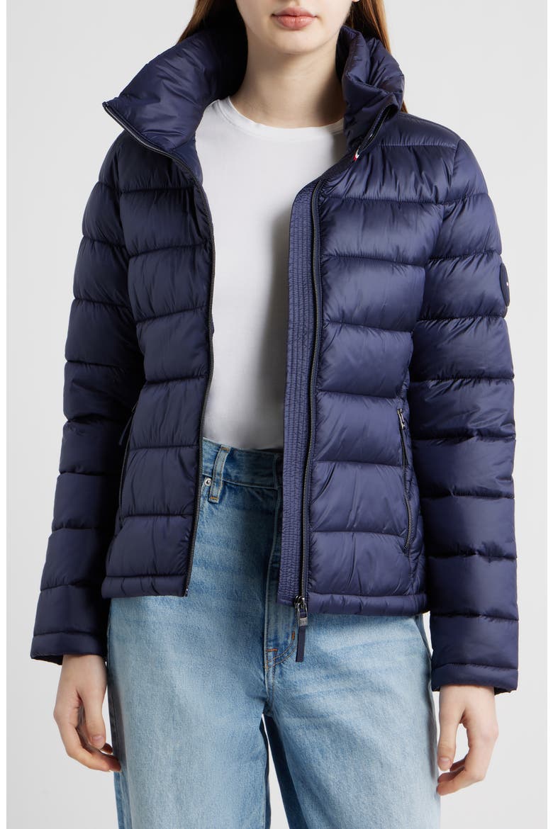 Packable Puffer Jacket, Alternate, color, NAVY