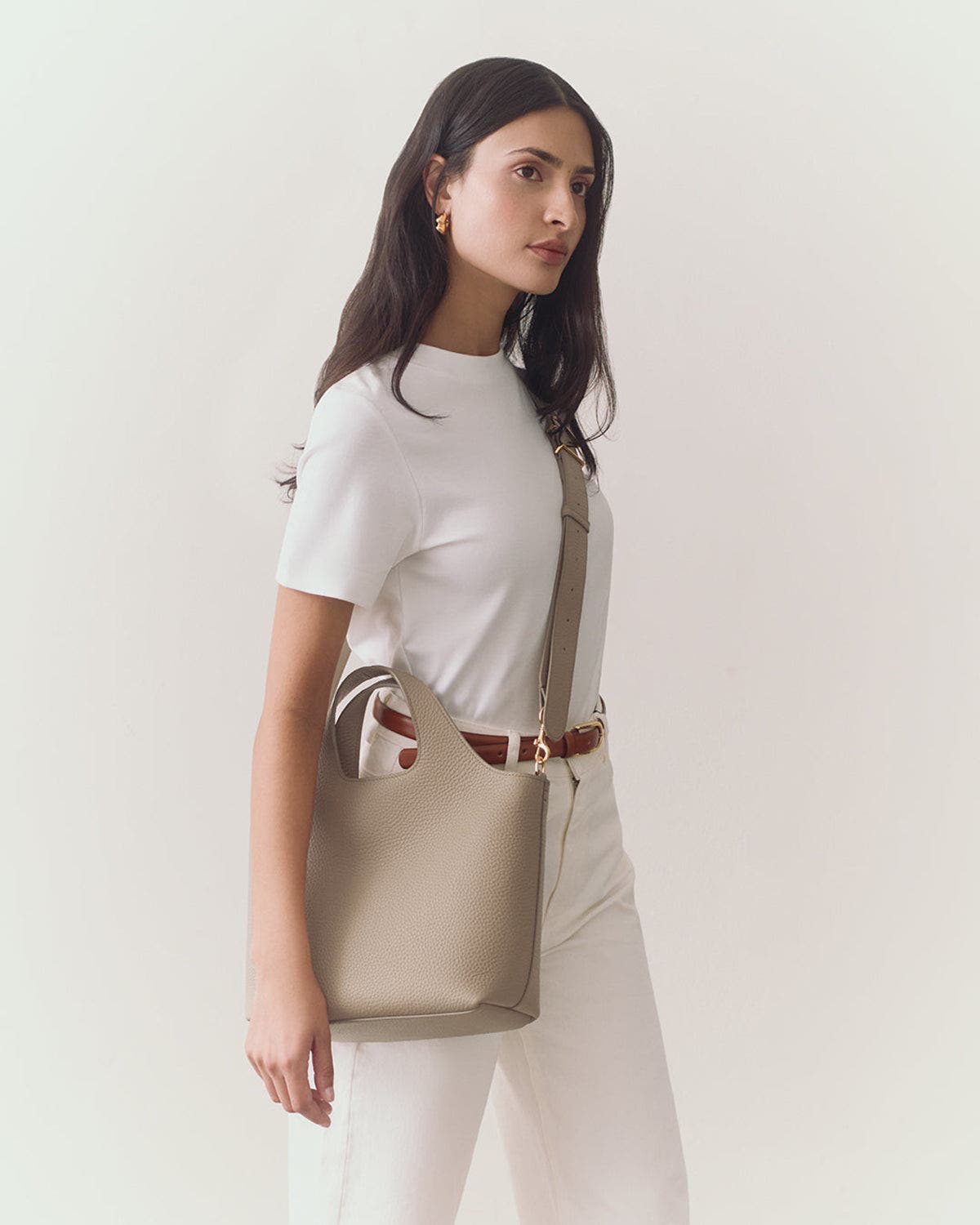 Small System Zipper Tote, Alternate, color, Stone