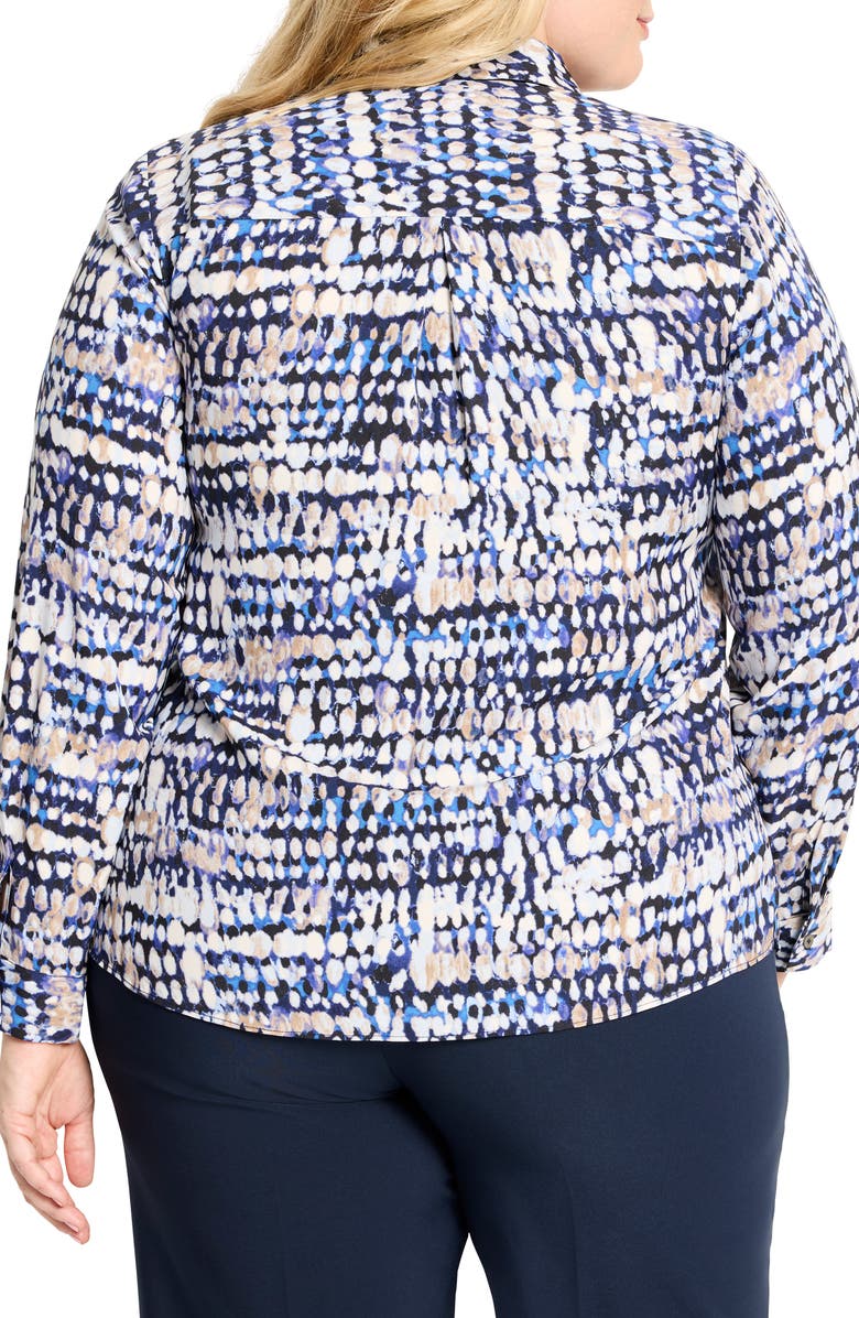 NIC+ZOE Harvest Dot Pullover Top, Alternate, color, Blue Multi