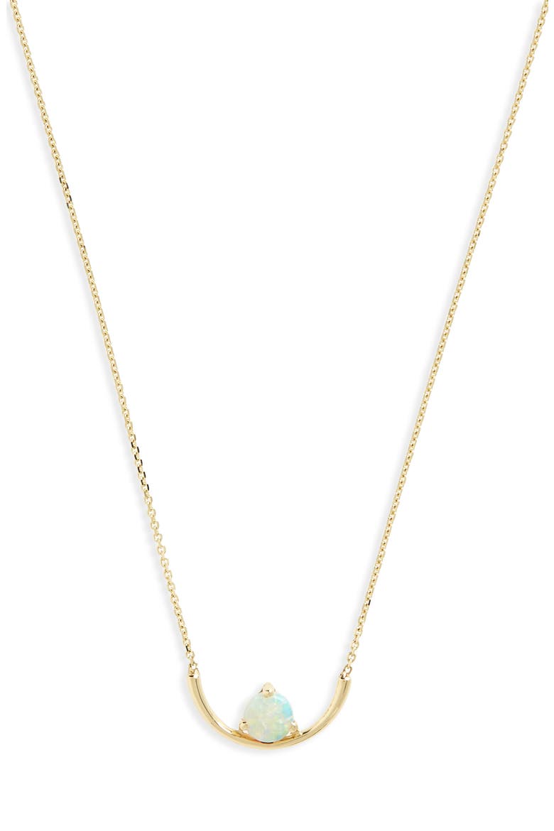 Opal Arc Necklace, Main, color, OPAL/ GOLD