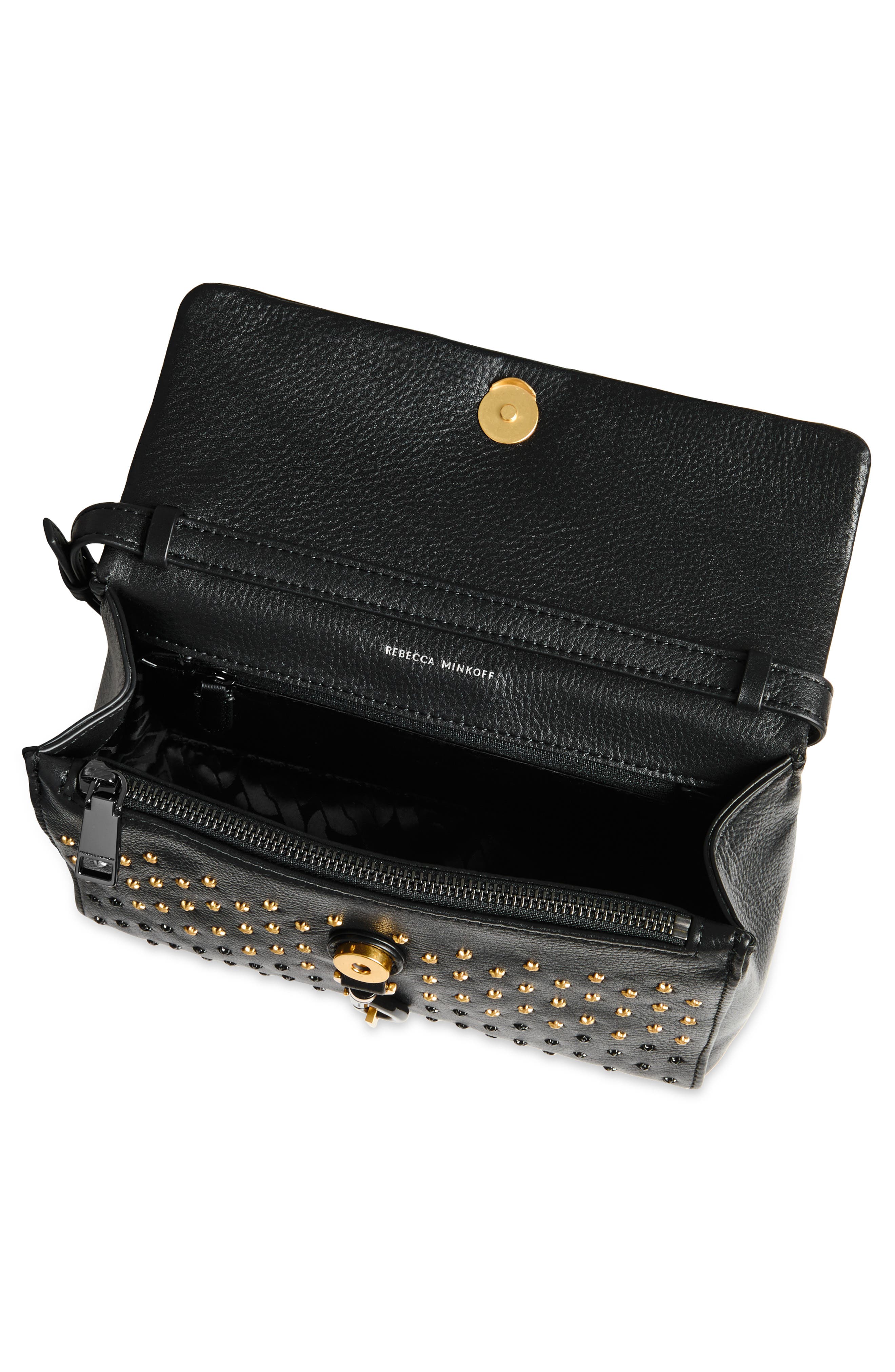 Rebecca Minkoff Ombré Stars Edie Medium Crossbody Bag, Alternate, color, Black