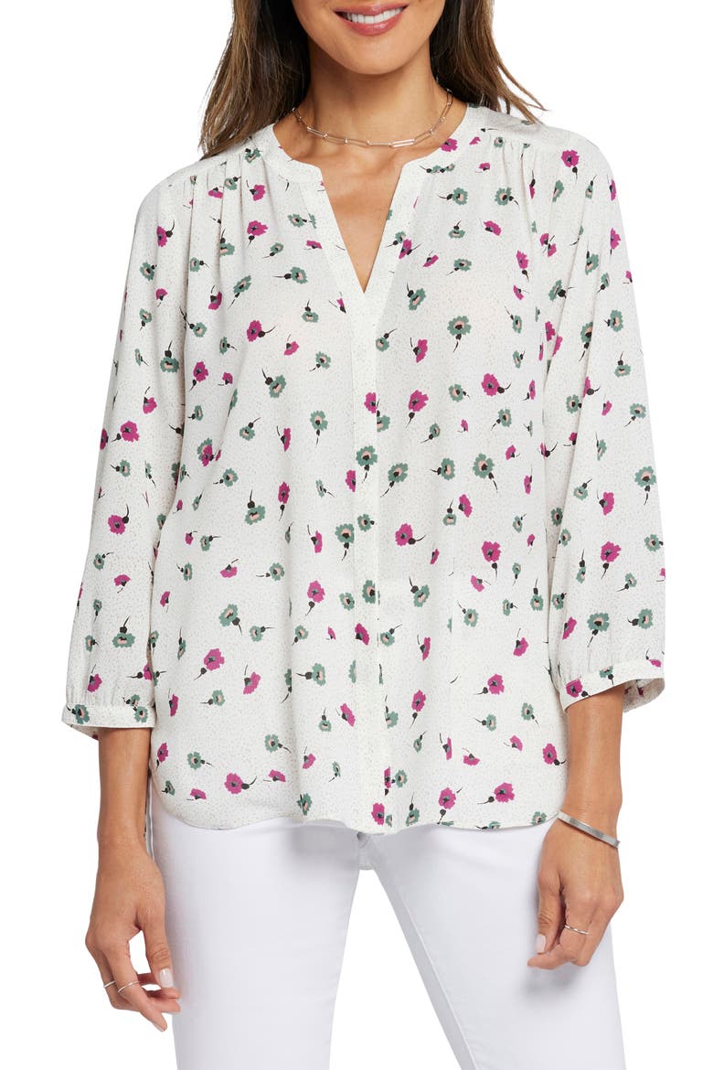 Pintuck Blouse, Main, color, LEONIDA