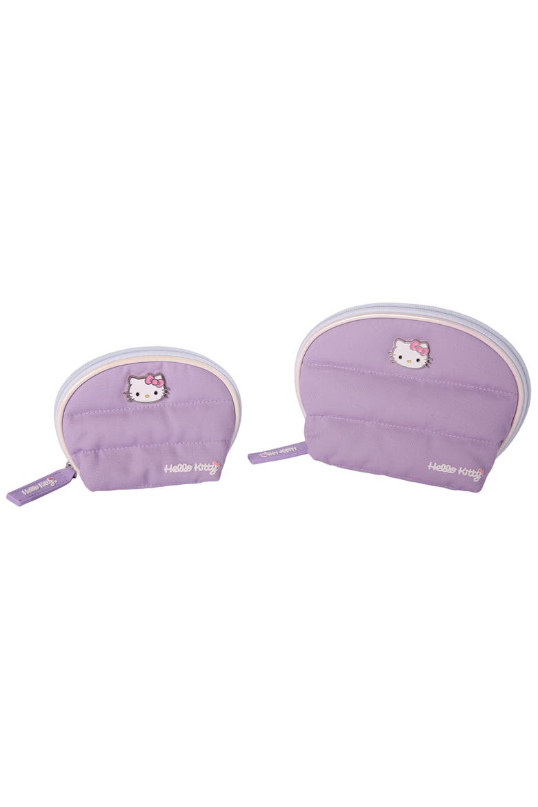 Large and Small Dome Cosmetic Travel Bag, Alternate, color, Purple