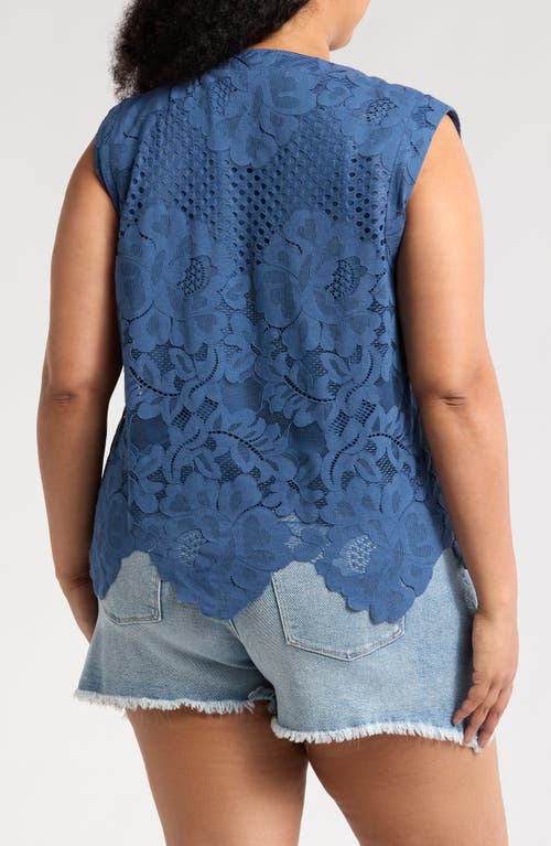 FORGOTTEN GRACE FORGOTTEN GRACE LACE BUTTON TANK