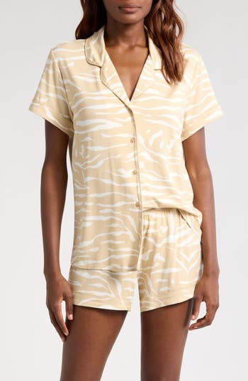Nordstrom Moonlight Eco Short Pajamas In Animal Print