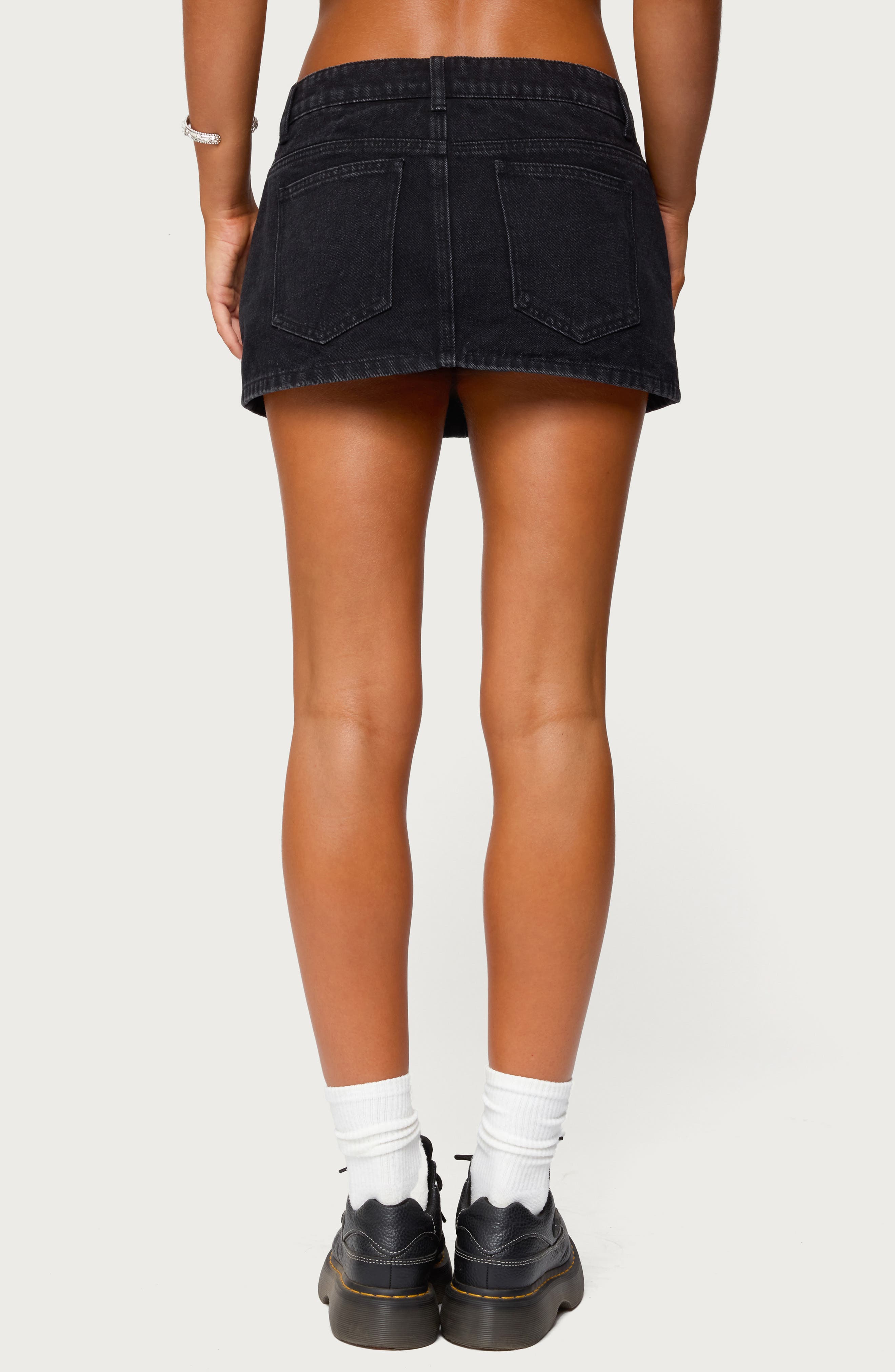 Ziggie Drawstring Denim Miniskirt - image 2