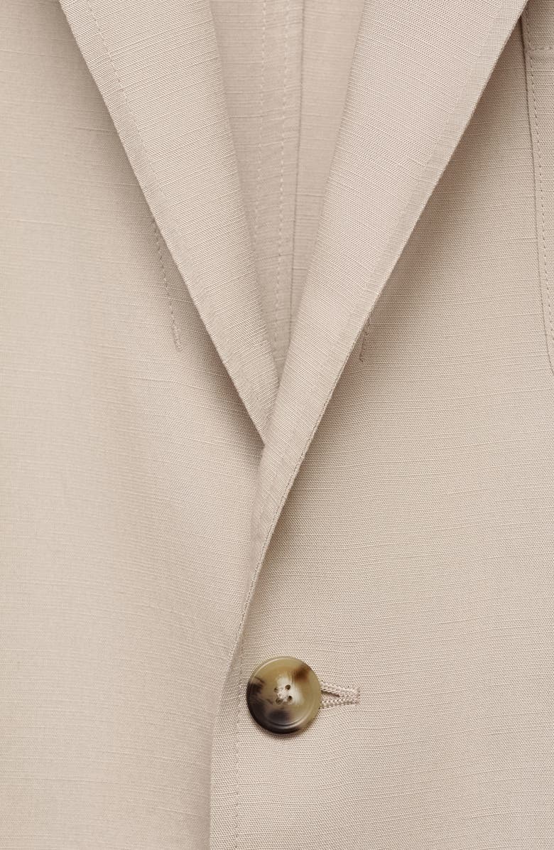 MANGO Slim Fit Lyocell & Linen Suit Jacket, Alternate, color, Ecru