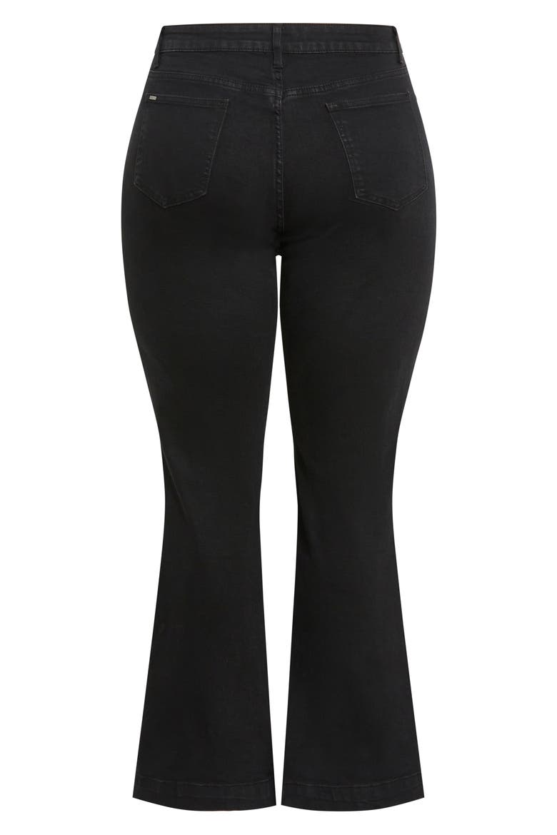 Asha Mia High Waist Bootcut Jeans, Alternate, color, BLACK