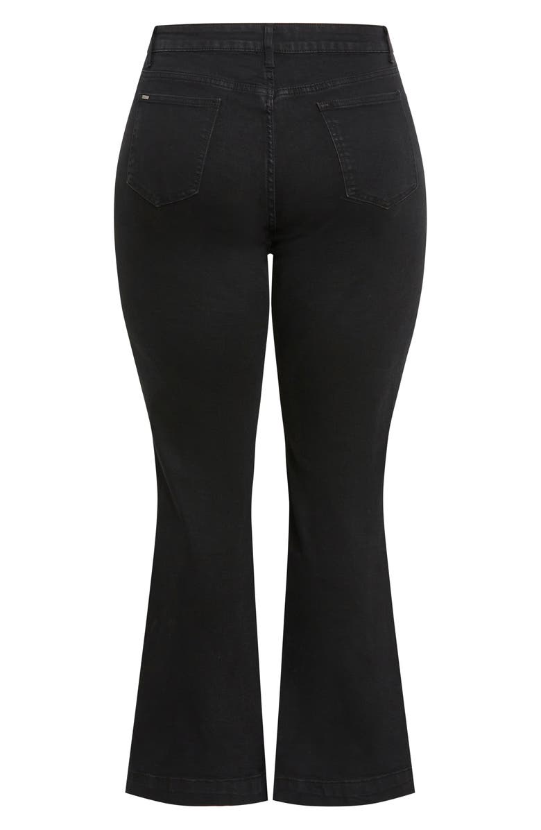 City Chic Asha Mia High Waist Bootcut Jeans, Alternate, color, Black