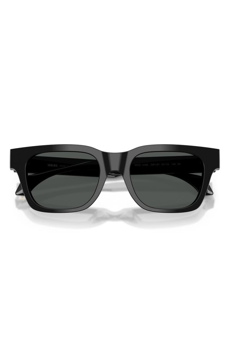 Versace 52mm Square Sunglasses, Alternate, color, Black / Dark Grey