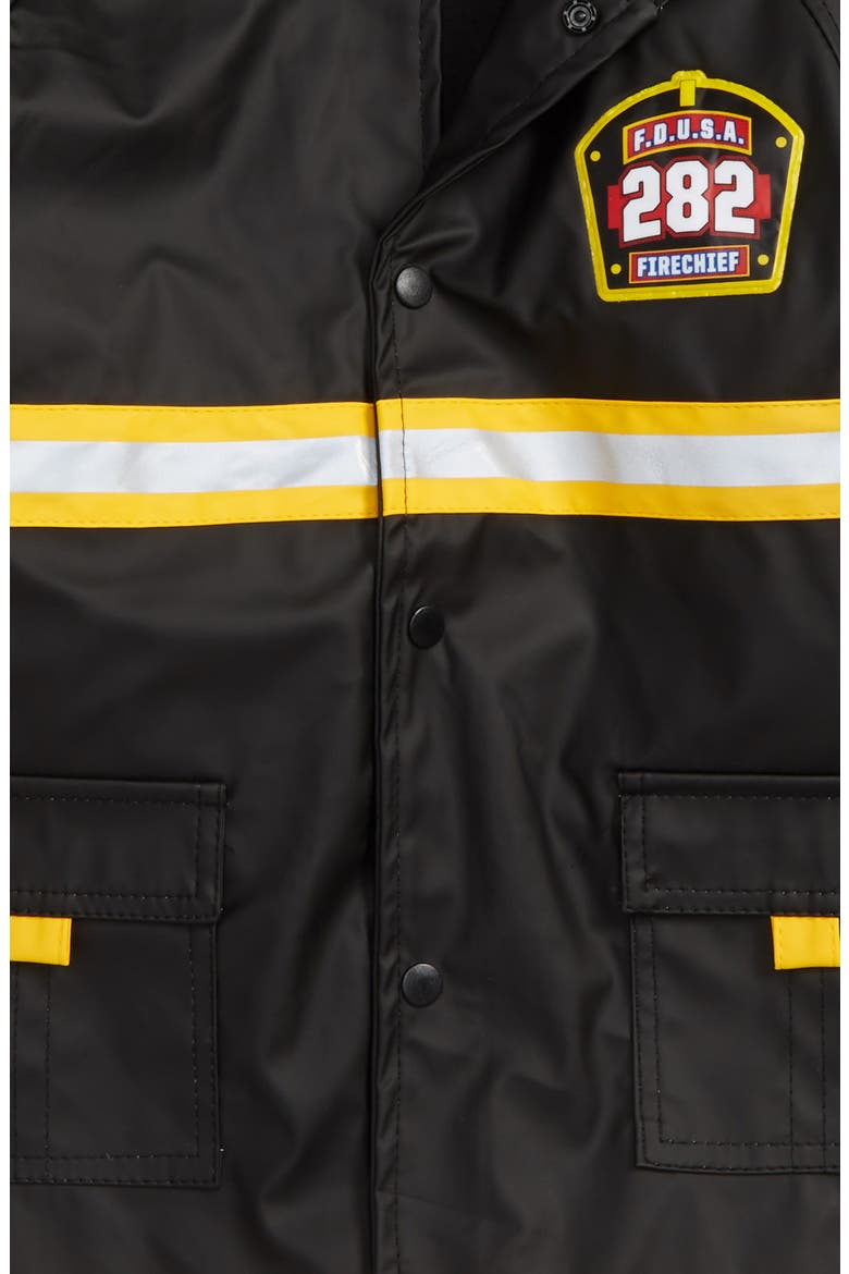 Fire Chief Raincoat, Alternate, color, BLACK