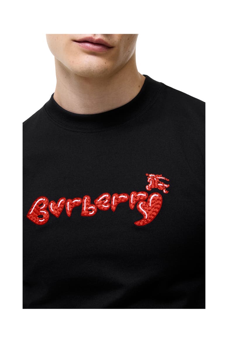 Heart Logo Cotton T-shirt, Alternate, color, Black