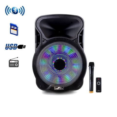 15in Bluetooth Rechargeable Party Speaker With Illuminating Lights