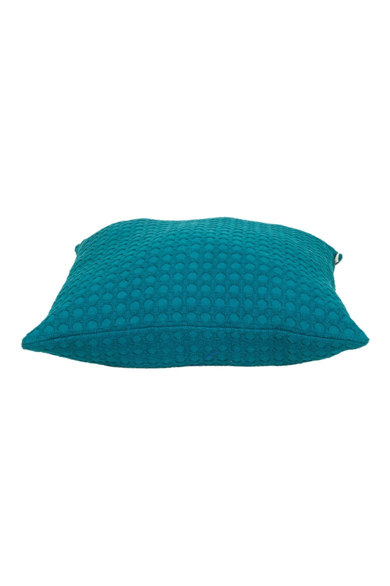 Crochet Overlay Throw Pillow, Alternate, color, BLUE