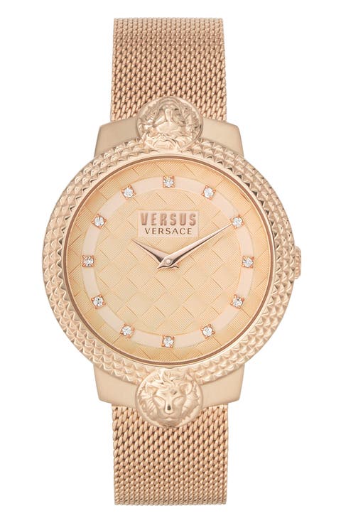 Gold Mesh Bracelet Watch, 38mm