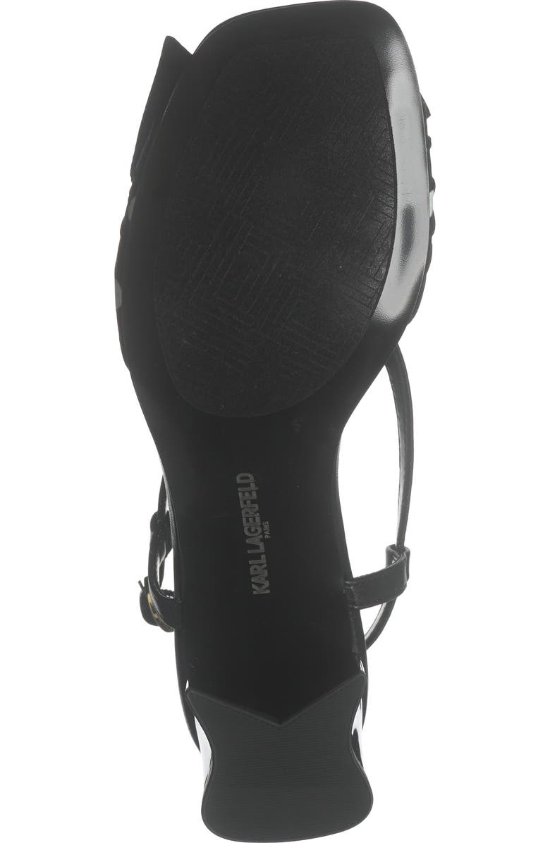 KARL LAGERFELD PARIS Suttyn Bow Sandal, Alternate, color, Black/ White
