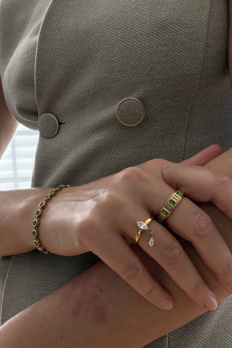 Marquise Charm Ring, Alternate, color, Gold