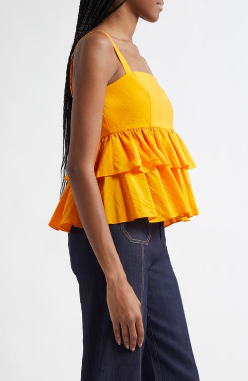 Cinq À Sept Cinq A Sept Lilwen Tiered Top In Papaya