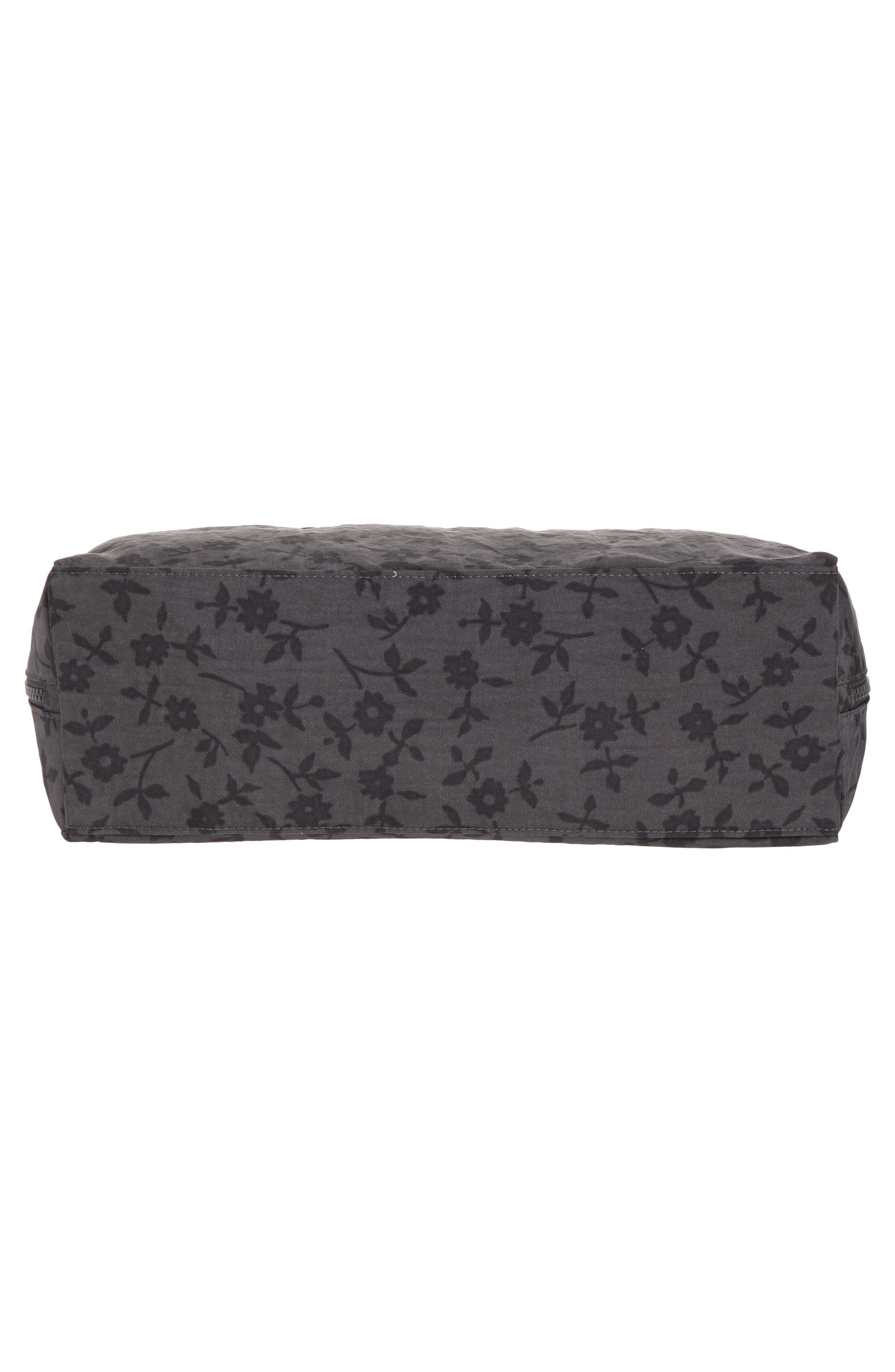 Medium Recycled Nylon Bowler Bag, Alternate, color, CHARCOAL DITSY FLORAL