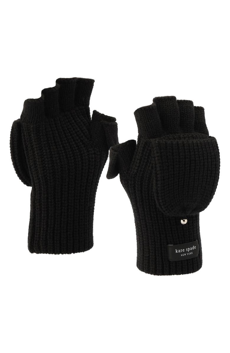 Kate Spade New York sam label pop top mittens, Alternate, color, 
