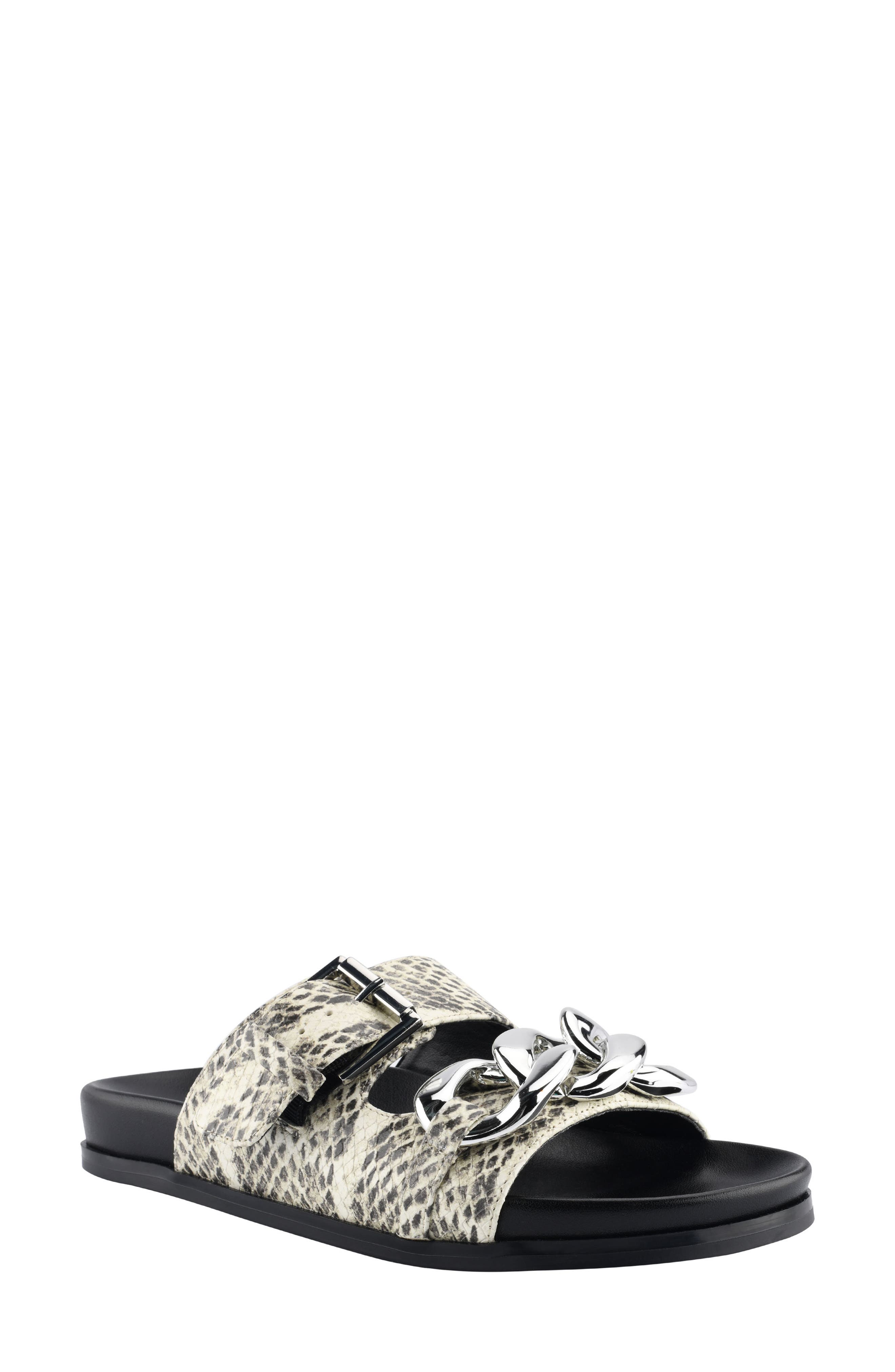 Marc Fisher Fresno Slide Sandal, Main, color, ROCCIA LEATHER