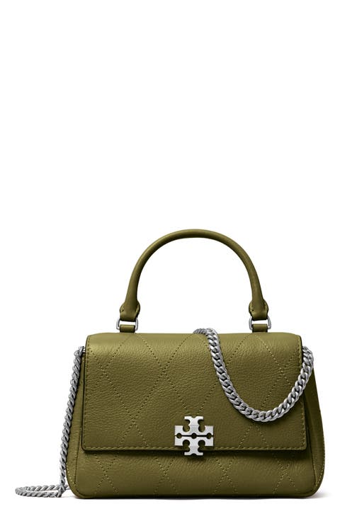 Charlie Quilted Leather Top Handle Bag