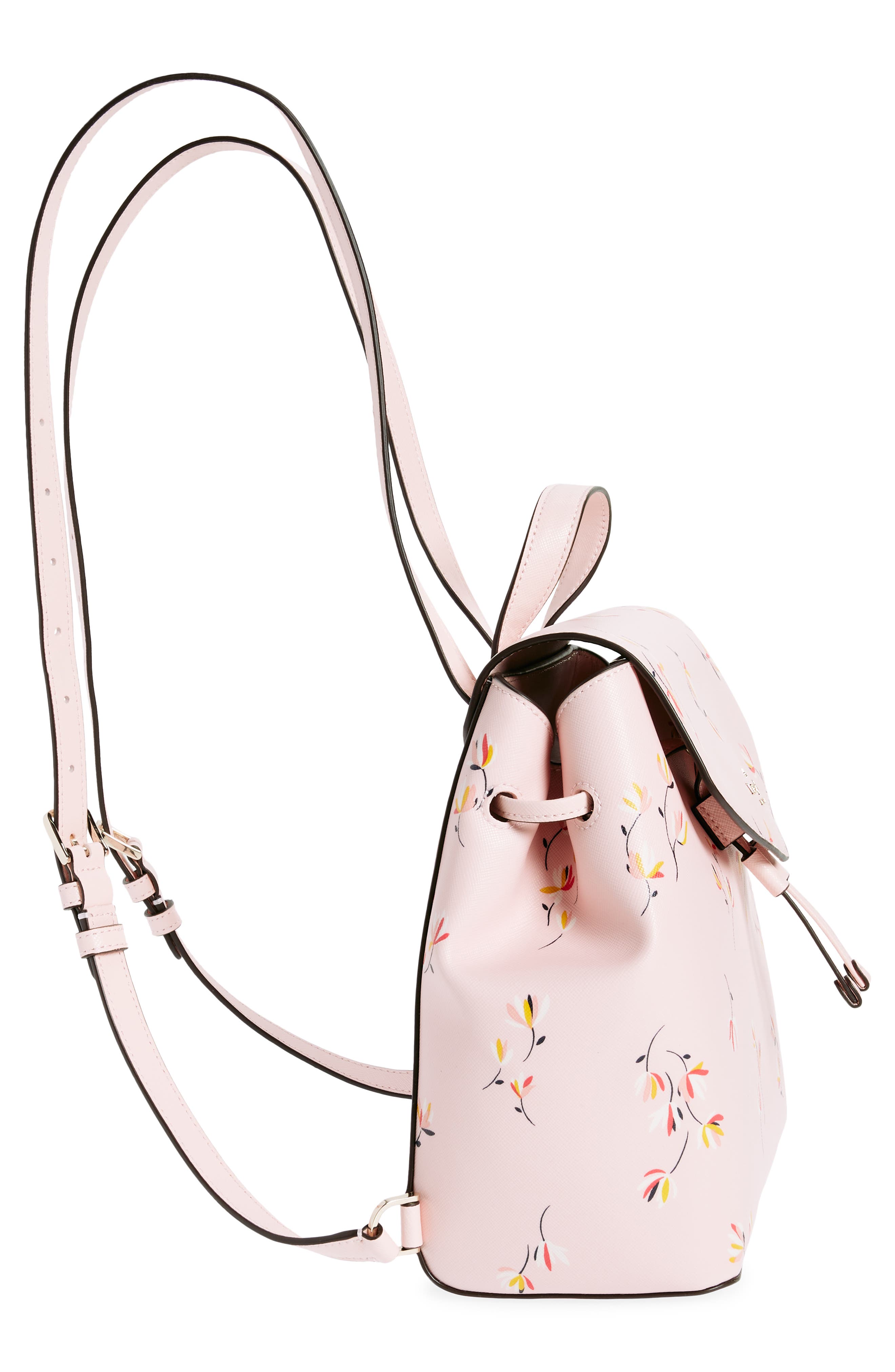 Kate Spade New York medium flower print flap backpack, Alternate, color, 