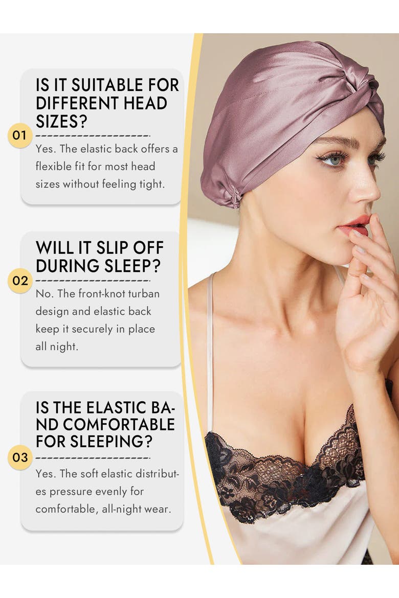Silk Bonnet & Scrunchie Set for Sleep & Styling, Alternate, color, PaleMauve White