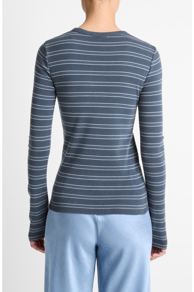 Stripe Long Sleeve T-Shirt, Alternate, color, AZURA COMBO
