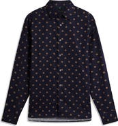 Ted Baker Olufar Print Cotton Button-Up Shirt
