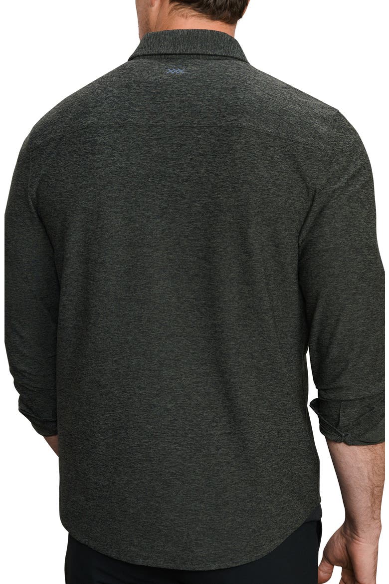 WFH Knit Button-Up Shirt, Alternate, color, OLIVE SHADOW/BLACK HEATHER