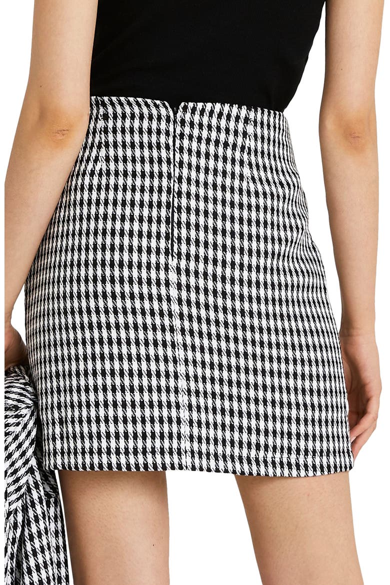 Check Miniskirt, Alternate, color, BLACK
